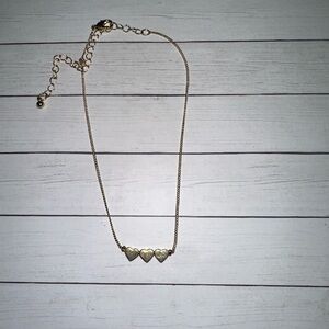Source Unknown Triple Heart Gold Necklace